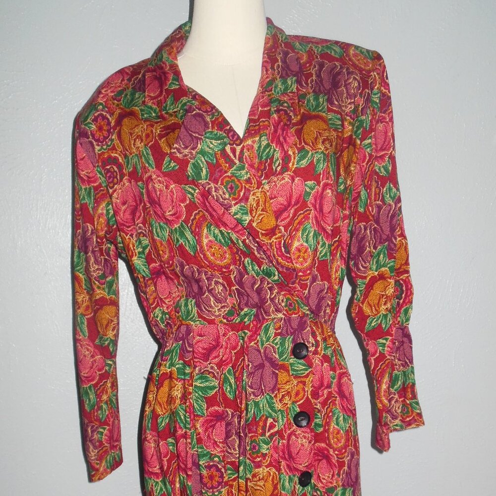 Vintage Floral dress by Leslie Fay